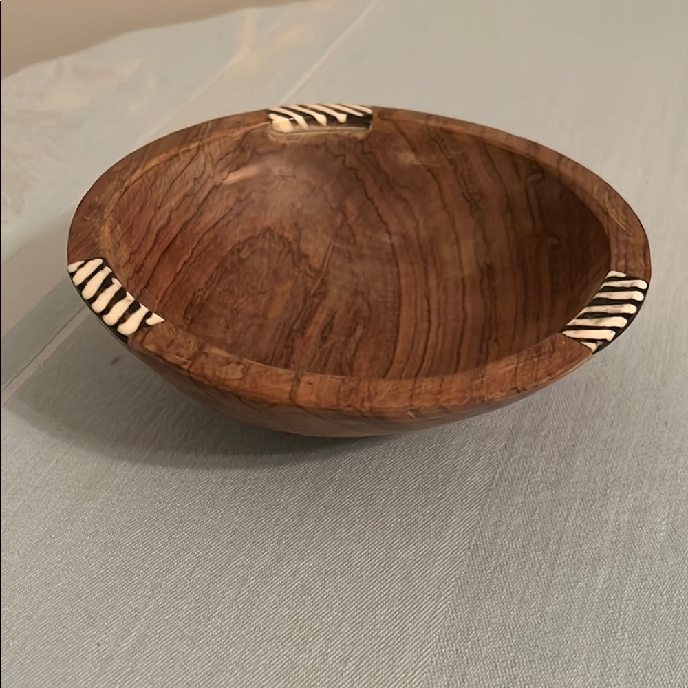 Handcrafted Wooden Trinket Bowl made in Uganda